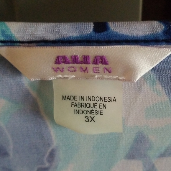 Womens Blue Multicolored Shirt size 3x - Picture 3 of 4